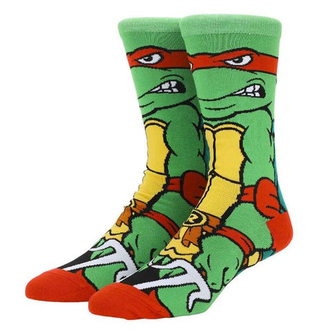 TEENAGE MUTANT NINJA TURTLES RAPHAEL ANIMIGOS 360 CHARACTER SOCKS