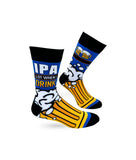 Fabdaz - IPA Lot When I Drink Men's Novelty Crew Socks