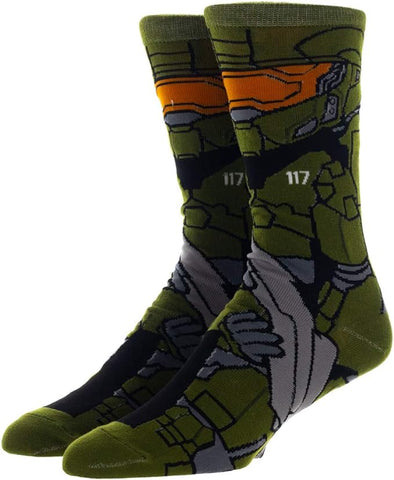 Halo Master Chief Animigos 360 Mens Crew Socks