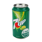 7UP 2 Pair Crew Soda Can Set