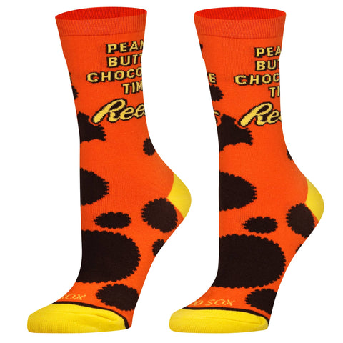 Cool Socks - Peanut Butter Chocolate Time - Womens Crew Folded