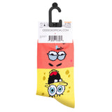 Cool Socks - Spongebob & Patrick Smiley - Womens Crew Folded