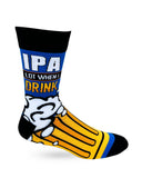 Fabdaz - IPA Lot When I Drink Men's Novelty Crew Socks