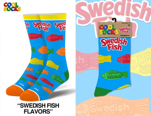 Cool Socks - Swedish Fish Flavors - Mens Crew Folded