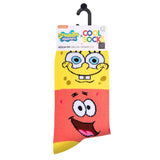 Cool Socks - Spongebob & Patrick Smiley - Womens Crew Folded